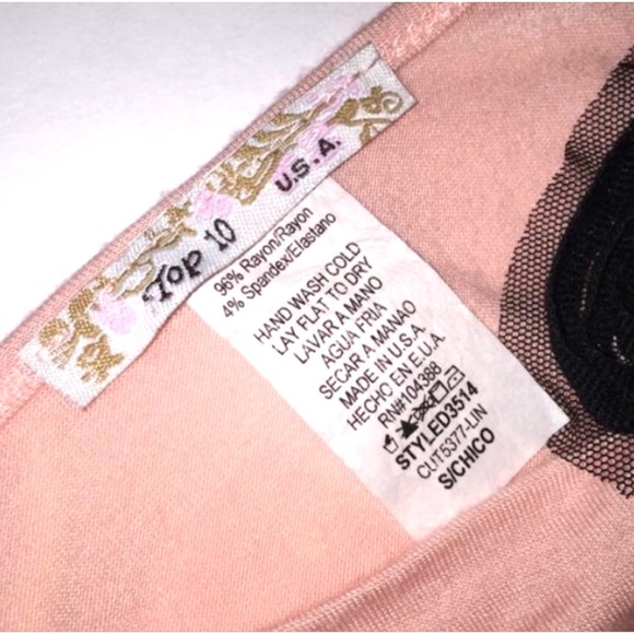 NWOT Pink & Black Rosette Embellished Dress - Picture 6 of 7